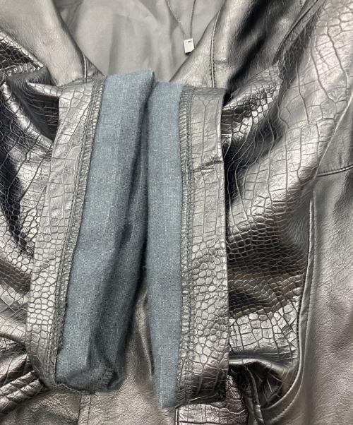 lastnest（ラストネスト）lastnest (ラストネスト) 25SS　Leather Switching S/S Shirts ブラック サイズ:Lの古着・服飾アイテム