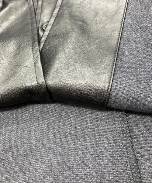 lastnest（ラストネスト）lastnest (ラストネスト) 25SS　Leather Switching S/S Shirts ブラック サイズ:Lの古着・服飾アイテム