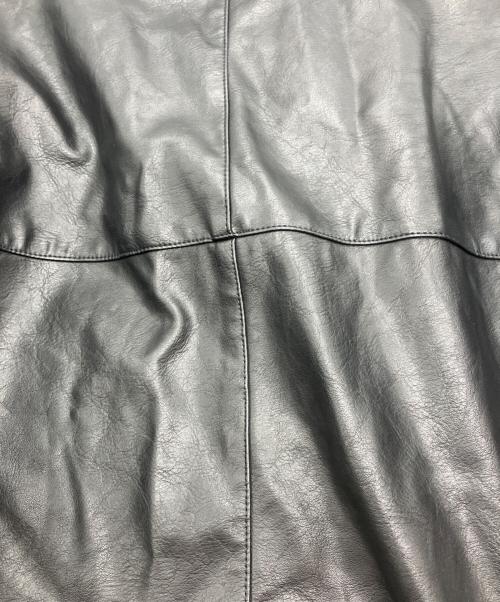lastnest（ラストネスト）lastnest (ラストネスト) 25SS　Leather Switching S/S Shirts ブラック サイズ:Lの古着・服飾アイテム