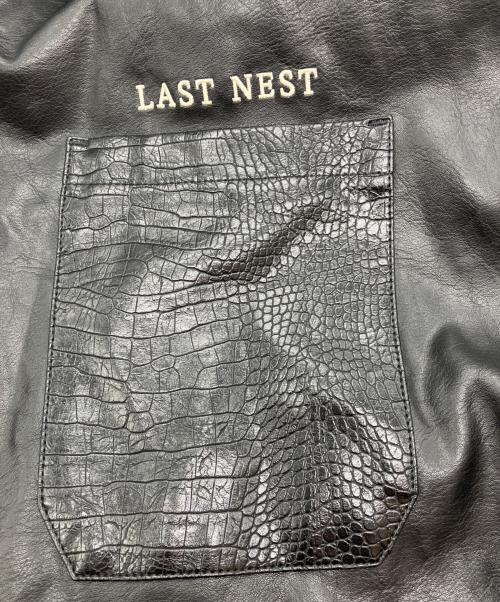 lastnest（ラストネスト）lastnest (ラストネスト) 25SS　Leather Switching S/S Shirts ブラック サイズ:Lの古着・服飾アイテム