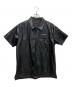 lastnest（ラストネスト）の古着「25SS　Leather Switching S/S Shirts」｜ブラック