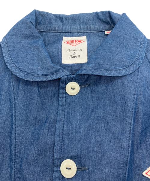 DANTON（ダントン）DANTON (ダントン) INDIGO TYPEWRITE SINGLE WORK JACKET インディゴ サイズ:40の古着・服飾アイテム