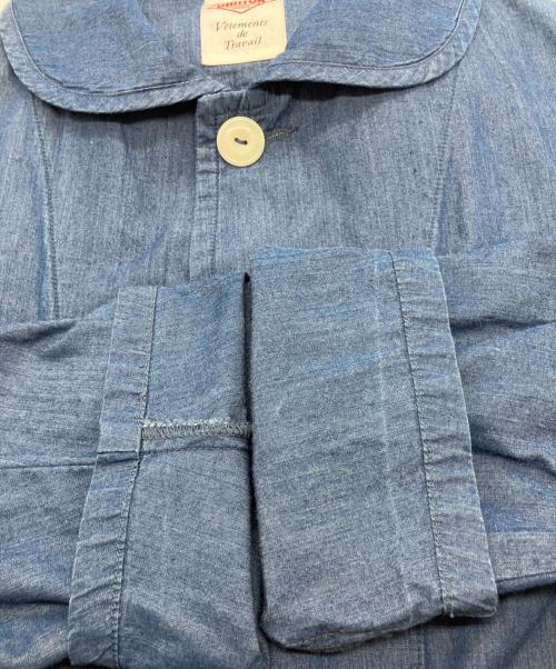 DANTON（ダントン）DANTON (ダントン) INDIGO TYPEWRITE SINGLE WORK JACKET インディゴ サイズ:40の古着・服飾アイテム