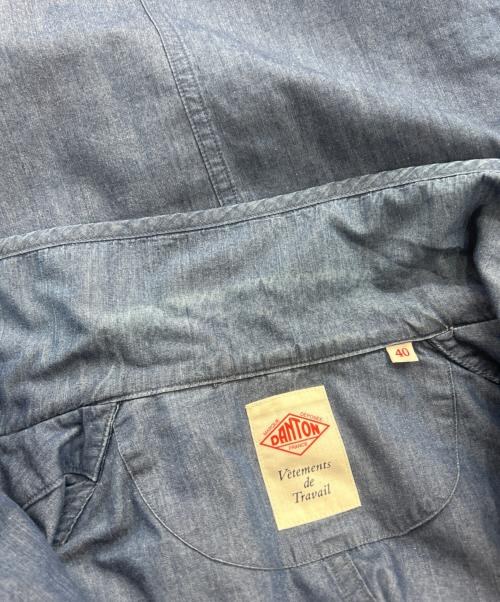 DANTON（ダントン）DANTON (ダントン) INDIGO TYPEWRITE SINGLE WORK JACKET インディゴ サイズ:40の古着・服飾アイテム