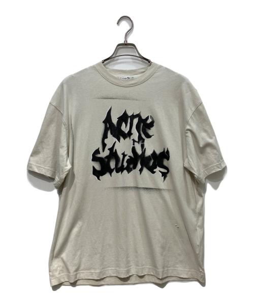 Acne studios（アクネ ストゥディオズ）ACNE STUDIOS (アクネ ストゥディオズ) ゴシックロゴTシャツ アイボリー サイズ:Mの古着・服飾アイテム