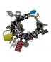 DIESEL (ディーゼル) Logo Charm Link Bracelet シルバー サイズ:-：18000円