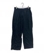 FOLLフォル）の古着「wet linen wardrobe trouser　25SS JOURNAL STANDARD取扱」｜ブラック