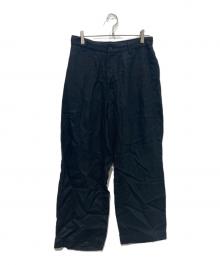 FOLL（フォル）の古着「wet linen wardrobe trouser　25SS JOURNAL STANDARD取扱」｜ブラック