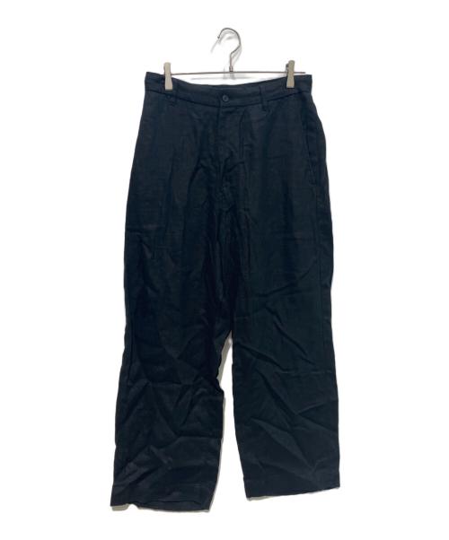 FOLL（フォル）FOLL (フォル) wet linen wardrobe trouser　25SS JOURNAL STANDARD取扱 ブラック サイズ:Freeの古着・服飾アイテム