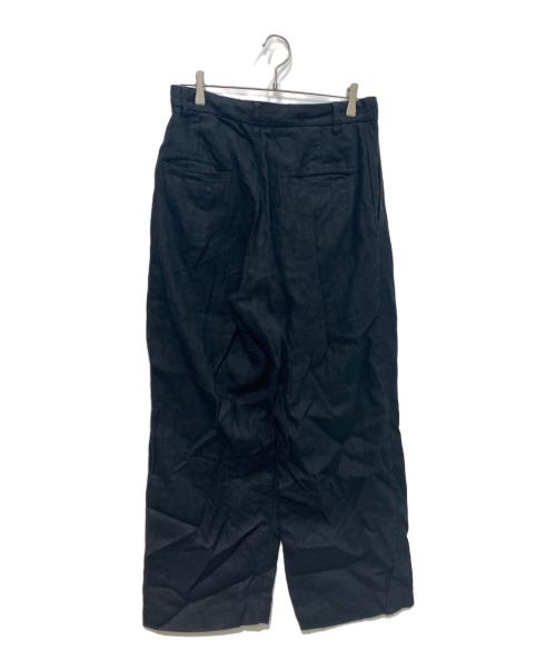 FOLL（フォル）FOLL (フォル) wet linen wardrobe trouser　25SS JOURNAL STANDARD取扱 ブラック サイズ:Freeの古着・服飾アイテム
