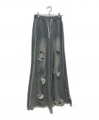 DANKE SCHONダンケ シェーン）の古着「DAMAGE SWEAT WIDE PANTS」｜グレー