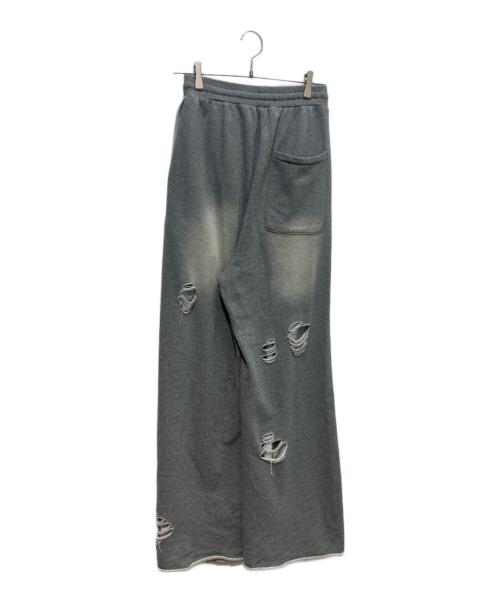 DANKE SCHON（ダンケ シェーン）Danke schon (ダンケ シェーン) DAMAGE SWEAT WIDE PANTS グレー サイズ:Sの古着・服飾アイテム