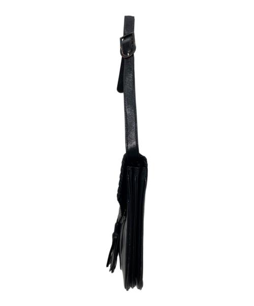 Yves Saint Laurent（イヴサンローラン）Yves Saint Laurent (イヴサンローラン) タッセル付ショルダーバッグ ブラックの古着・服飾アイテム