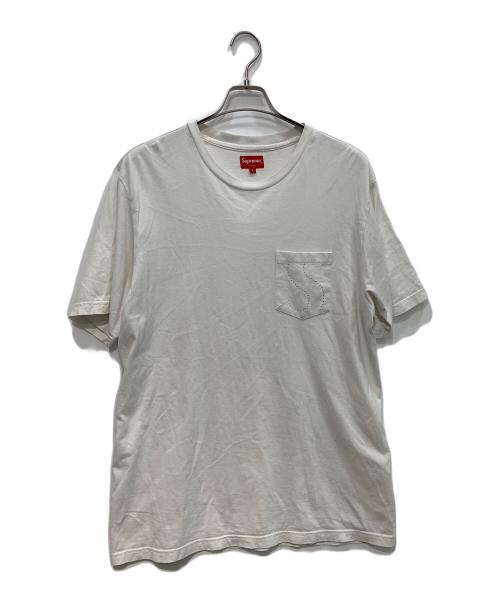 SUPREME（シュプリーム）Supreme (シュプリーム) 21SS　Laser Cut S Logo Pocket Tee ホワイト サイズ:Lの古着・服飾アイテム