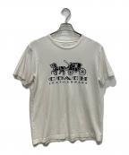 COACHコーチ）の古着「HORSE AND CARRIAGE T-SHIRT」｜ホワイト