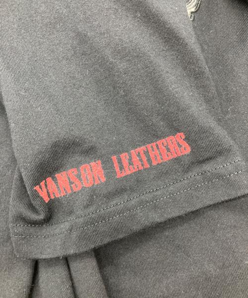 VANSON（バンソン）VANSON (バンソン) 刺繍Tシャツ ブラック サイズ:Lの古着・服飾アイテム