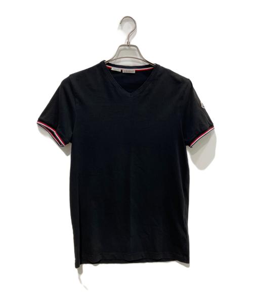 MONCLER（モンクレール）MONCLER (モンクレール) MAGLIA SCOLLO A V Tシャツ ブラック サイズ:Mの古着・服飾アイテム