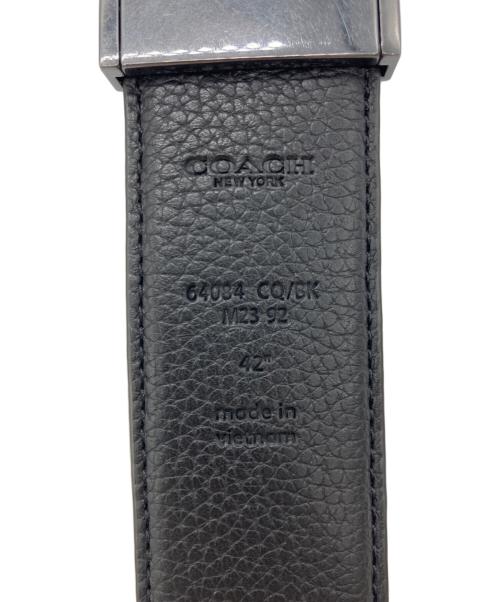 COACH（コーチ）COACH (コーチ) シグネチャーレザーベルト ブラックの古着・服飾アイテム