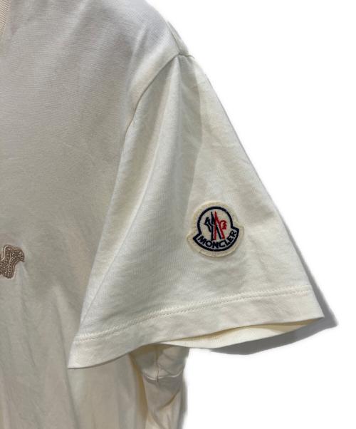 MONCLER（モンクレール）MONCLER (モンクレール) S/S ロゴ Tシャツ アイボリー サイズ:Lの古着・服飾アイテム