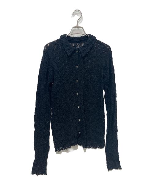 IENA（イエナ）IENA (イエナ) Flowerストレッチレース ポロシャツ ブラック サイズ:Freeの古着・服飾アイテム