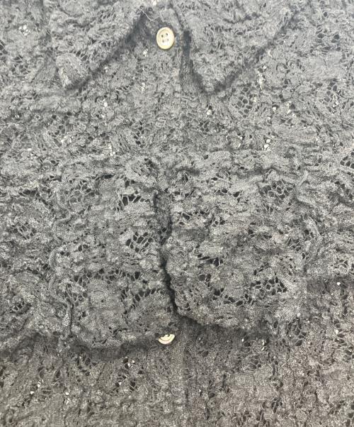IENA（イエナ）IENA (イエナ) Flowerストレッチレース ポロシャツ ブラック サイズ:Freeの古着・服飾アイテム