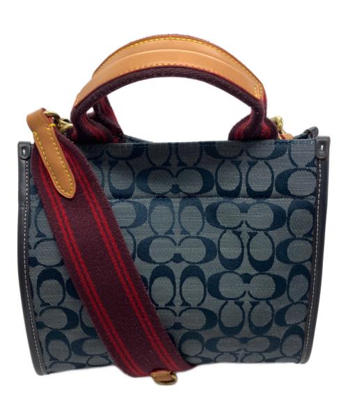 COACH（コーチ）COACH (コーチ) 2WAYショルダーバッグ  シグネチャー ネイビー サイズ:-の古着・服飾アイテム