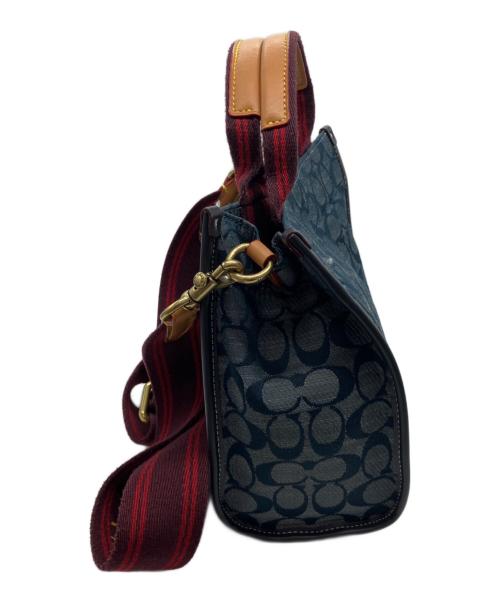 COACH（コーチ）COACH (コーチ) 2WAYショルダーバッグ  シグネチャー ネイビー サイズ:-の古着・服飾アイテム