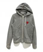 PLAY COMME des GARCONSプレイコムデギャルソン）の古着「COTTON SWEAT ZIP PARKA　AD2019」｜グレー