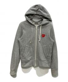 PLAY COMME des GARCONS（プレイコムデギャルソン）の古着「COTTON SWEAT ZIP PARKA　AD2019」｜グレー
