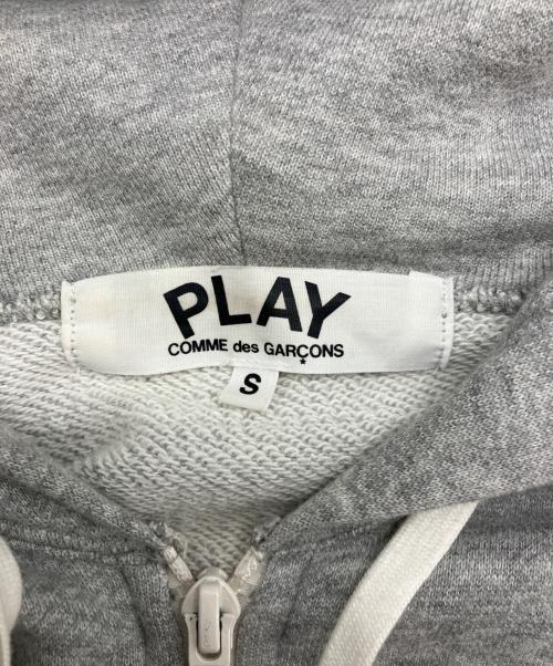 PLAY COMME des GARCONS（プレイコムデギャルソン）PLAY COMME des GARCONS (プレイコムデギャルソン) COTTON SWEAT ZIP PARKA　AD2019 グレー サイズ:Sの古着・服飾アイテム