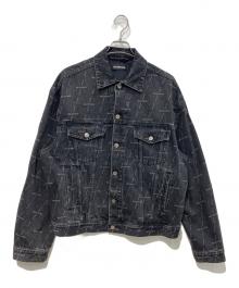 BALENCIAGA（バレンシアガ）の古着「マルチロゴデニムジャケット」｜ブラック