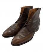 Crockett & Jones×PAUL SMITHクロケット＆ジョーンズ×ポールスミス）の古着「別注レースアップブーツ」｜ブラウン