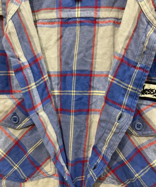 SUPREME（シュプリーム）Supreme (シュプリーム) God Bless You Flannel Shirt　 17AW ブルー サイズ:Lの古着・服飾アイテム