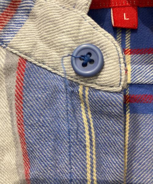 SUPREME（シュプリーム）Supreme (シュプリーム) God Bless You Flannel Shirt　 17AW ブルー サイズ:Lの古着・服飾アイテム