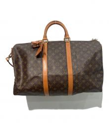 LOUIS VUITTON（ルイ ヴィトン）の古着「キーポル・バンドリエール50 ボストンバッグ」｜ブラウン