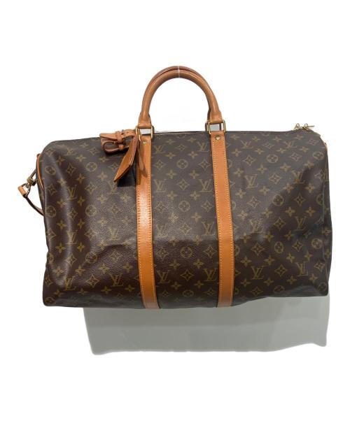 LOUIS VUITTON（ルイ ヴィトン）LOUIS VUITTON (ルイ ヴィトン) キーポル・バンドリエール50 ボストンバッグ ブラウンの古着・服飾アイテム