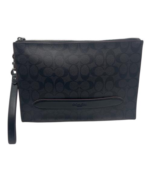 COACH（コーチ）COACH (コーチ) クラッチバッグ  シグネチャー ブラック サイズ:-の古着・服飾アイテム