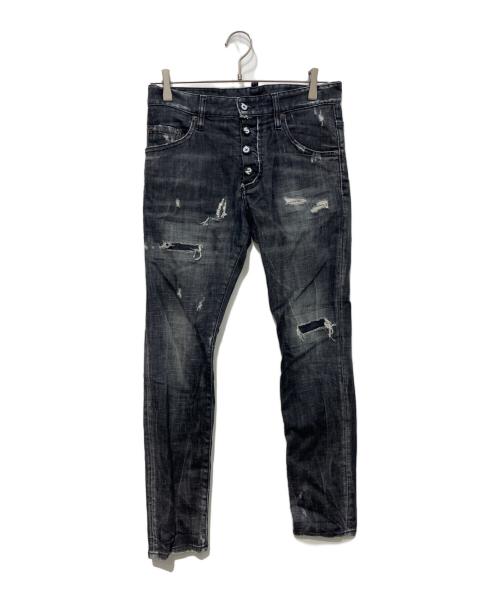 DSQUARED2（ディースクエアード）DSQUARED2 (ディースクエアード) Skater Jean デニムパンツ ブラック サイズ:42の古着・服飾アイテム