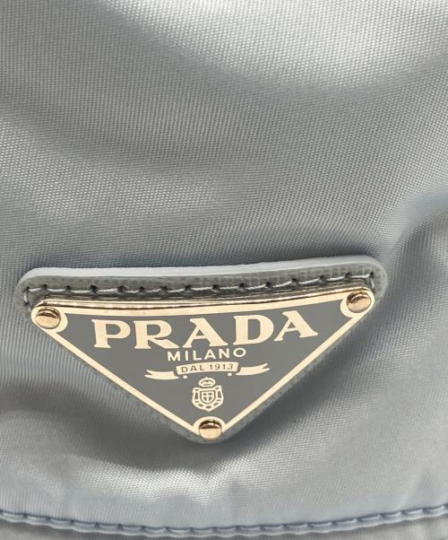 PRADA（プラダ）PRADA (プラダ) RE NYLON 三角ロゴプレート バケットハット ブルー サイズ:-の古着・服飾アイテム