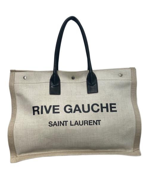 Saint Laurent Paris（サンローランパリ）Saint Laurent Paris (サンローランパリ) RIVE GAUCHEトートバッグ ベージュの古着・服飾アイテム