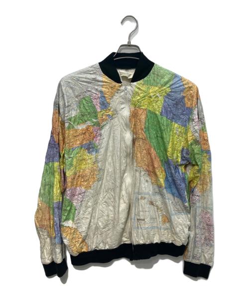 WEARIN THE STATES（ウェアリンザステイツ）WEARIN THE STATES (ウェアリンザステイツ) 80-90S地図柄ペーパージャケット マルチカラー サイズ:Lの古着・服飾アイテム