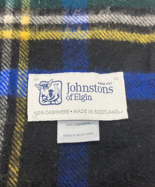 JOHNSTONS OF ELGIN（ジョンストンズ オブ エルガン）JOHNSTONS OF ELGIN (ジョンストンズ オブ エルガン) カシミヤマフラー ブラック×レッドの古着・服飾アイテム