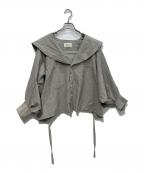 beautiful peopleビューティフルピープル）の古着「double-end cotton sheets sailor blouse」｜グレー