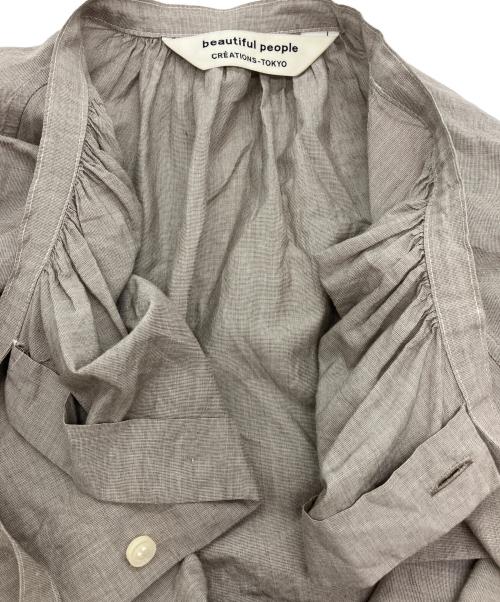 beautiful people（ビューティフルピープル）beautiful people (ビューティフルピープル) double-end cotton sheets sailor blouse グレー サイズ:38の古着・服飾アイテム