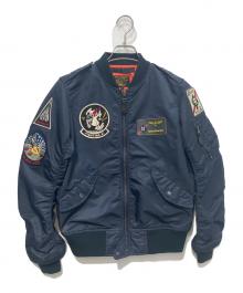 AVIREX（アヴィレックス）の古着「L-2B BLACK ACES」｜ネイビー