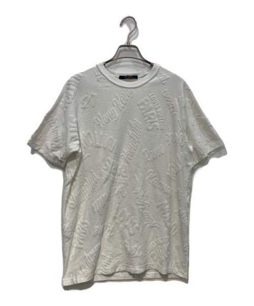 LOUIS VUITTON（ルイ ヴィトン）LOUIS VUITTON (ルイ ヴィトン) パイルジャガードTシャツ ホワイト サイズ:Lの古着・服飾アイテム