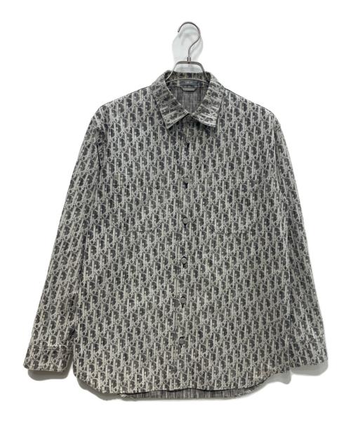 Dior（ディオール）Dior (ディオール) オブリークデニムシャツ ホワイト×グレー サイズ:Mの古着・服飾アイテム