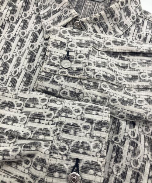 Dior（ディオール）Dior (ディオール) オブリークデニムシャツ ホワイト×グレー サイズ:Mの古着・服飾アイテム