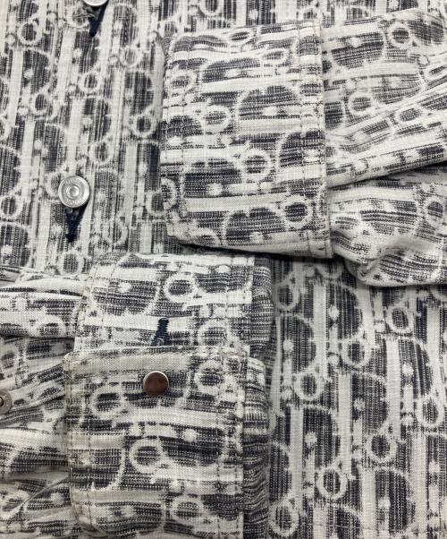 Dior（ディオール）Dior (ディオール) オブリークデニムシャツ ホワイト×グレー サイズ:Mの古着・服飾アイテム