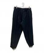 Yohji Yamamoto pour hommeヨウジヤマモト プールオム）の古着「アーミーギャバジン アジャスターパンツ　13AW　ザンダー期　」｜ブラック